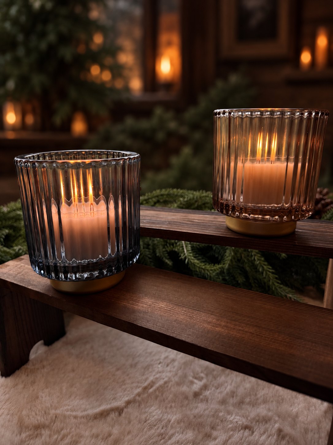 Nordic Stripe Glass Luminary