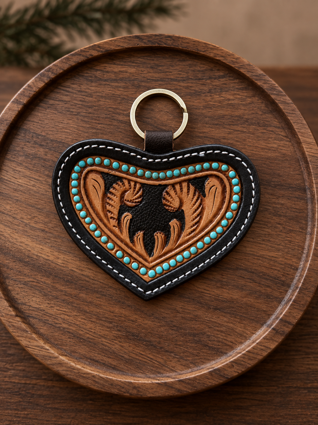 Feather & Sunflower Trail Keychain