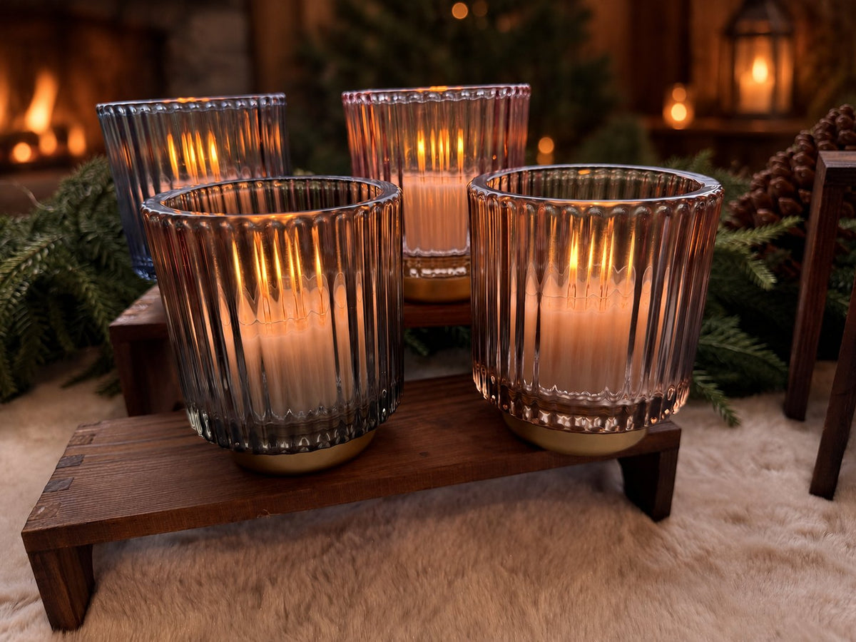 Nordic Stripe Glass Luminary