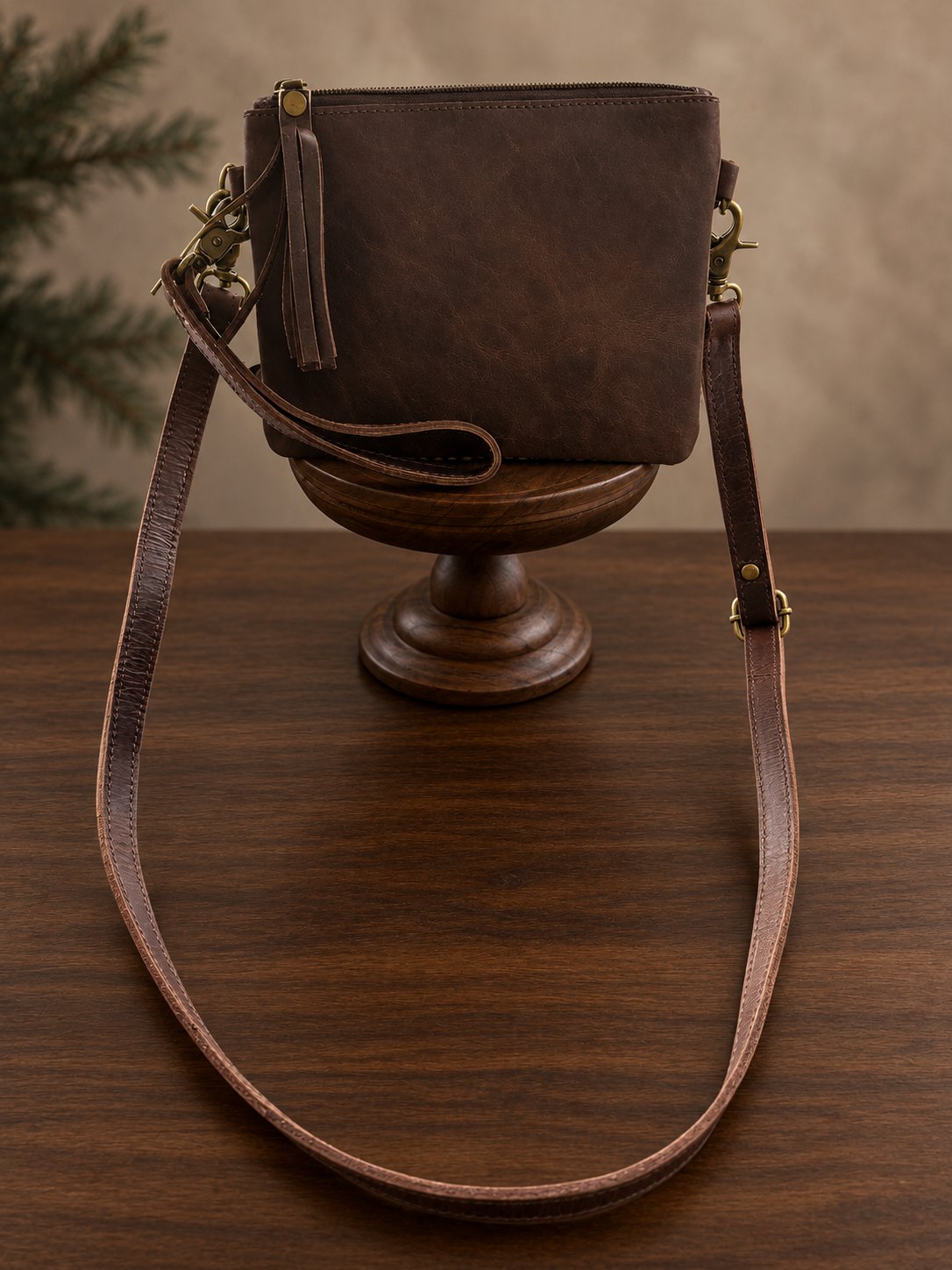 Mesa Cherry Woven and Leather Crossbody