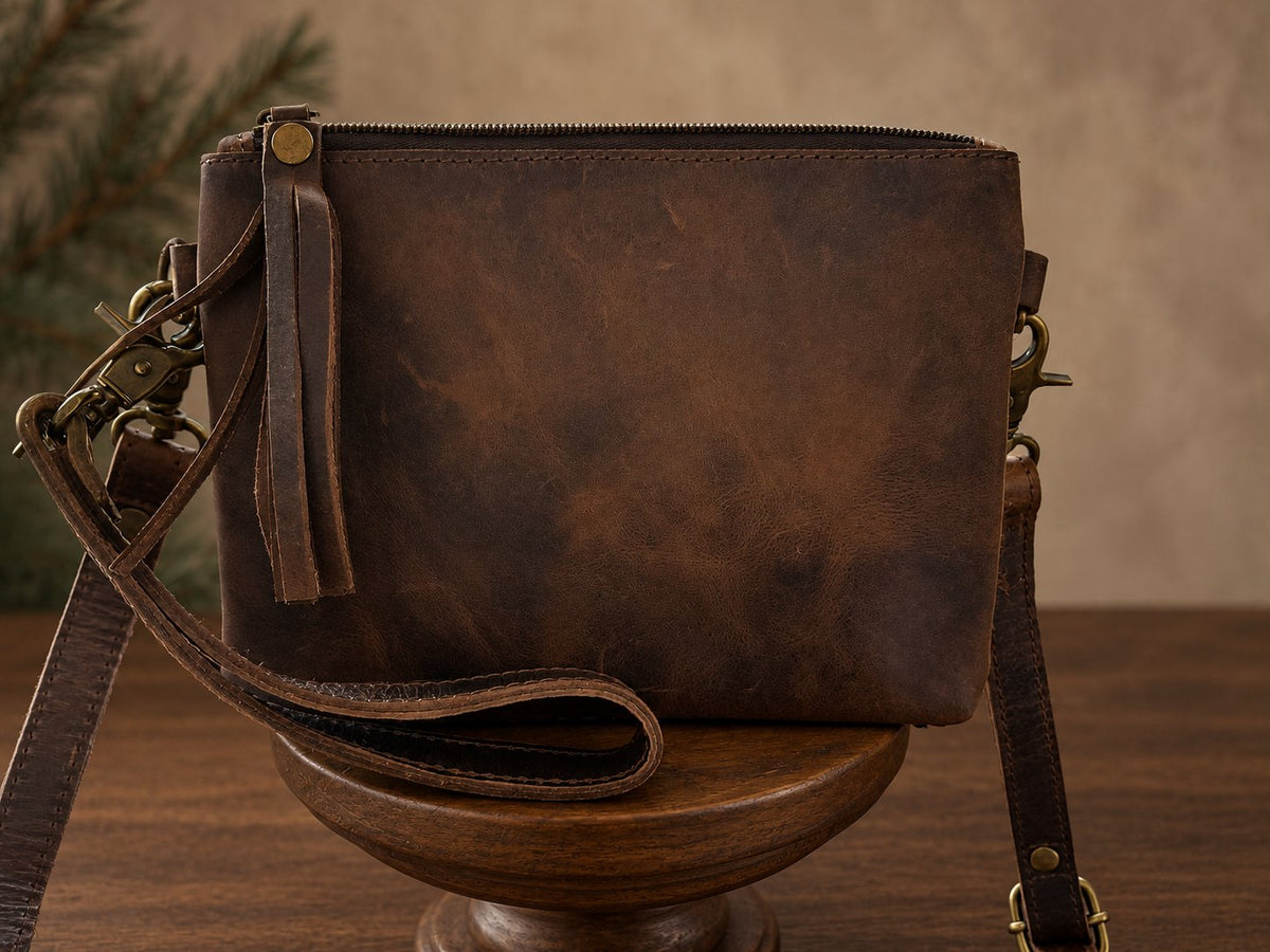 Mesa Cherry Woven and Leather Crossbody