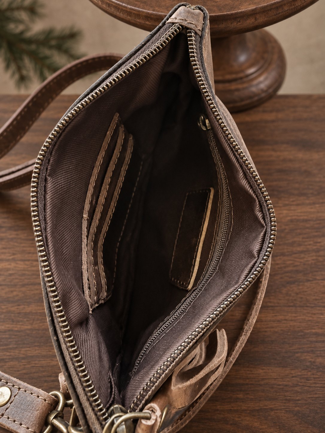 Mesa Cherry Woven and Leather Crossbody