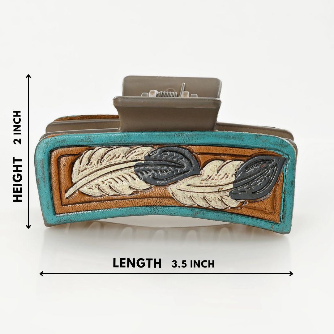 Ranch Feather Hair Claw Clip