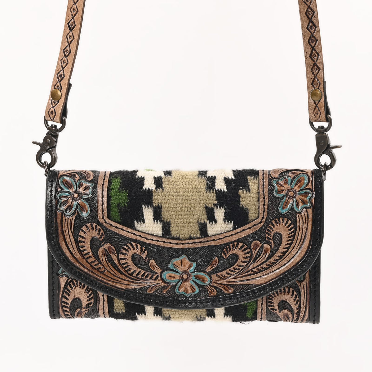 Sunset Tooled Trifold Wallet