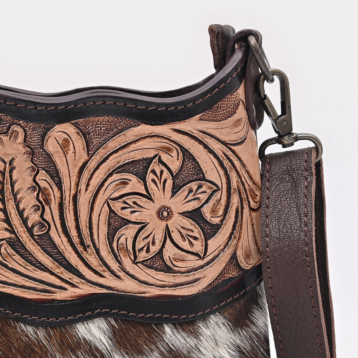 Western Boho Cowhide Crossbody